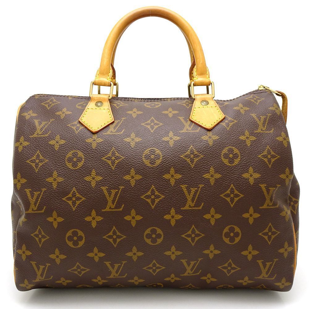 Louis Vuitton Monogram Speedy 30 Handbag Brown